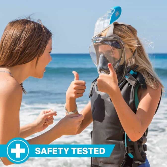 SeaView V2 180° Full Face Snorkel Mask Be Safe SeaView V2 180° Full Face Snorkel Mask Be Safe