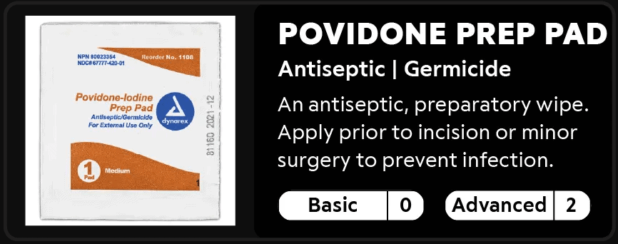 Povidone Prep Pad 0-2