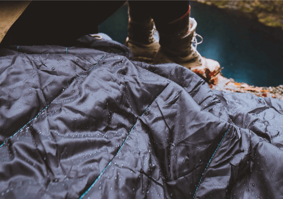 Rumpl Travel Blankets are Weather Resistant with a durable water repellent