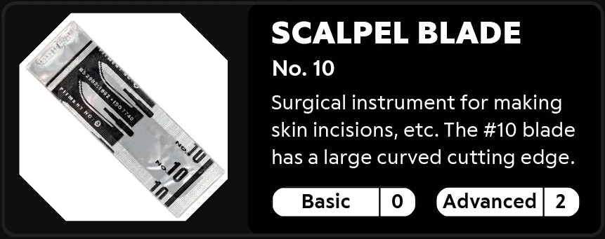 Scalpel Blade No.10 0-2
